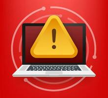 Scam alert. Hacker attack and web security vector concept, phishing scam. Network and internet security. Vector illustration