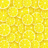 Lemon sticker pattern. Yellow lemon vector illustration isolated on white background