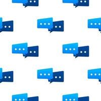 Live chat speech bubbles pattern. Blue chat bubbles pattern. Vector stock illustration