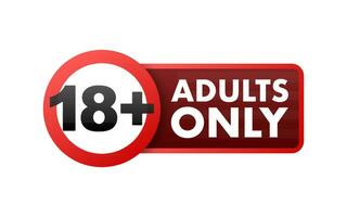 Adults only, 18 plus. Sensitive content. Explicit video. Vector stock illustration