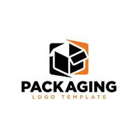 packaging logo template, packaging box icon, packaging box illustration vector