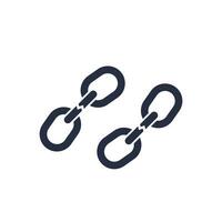 Broken chain links icon on white vector