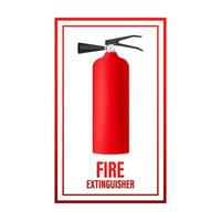 Fire extinguisher aimed at the fire. Protection symbol. Vector stock illustration