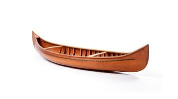 Displaying a 3D miniature Canoe. Generative AI photo