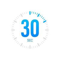 The 30 second, timer, stopwatch vector icon. Stopwatch icon in flat style. Vector stock illustration