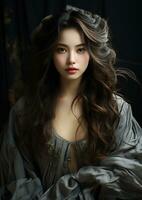 a very beautiful Captivating Woman Elegance photo