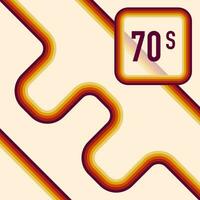 70s, 1970 abstract vector stock retro lines background. Vector illustration