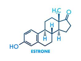 Estrone formula. Estrogens vector chemical formulas.