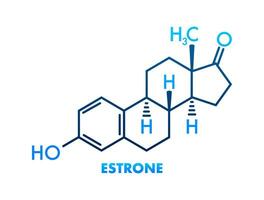 estrona fórmula. estrógenos vector químico fórmulas