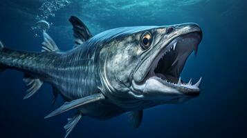 fauna silvestre fotografía de foto de barracuda. generativo ai