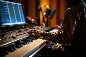 images of behind the scenes moments in recording studios photo