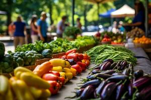 Vibrant Scenes from a Traditional Farmer's Market photo