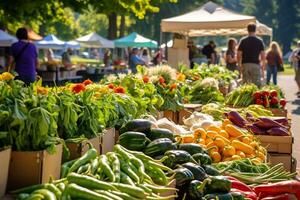 Vibrant Scenes from a Traditional Farmer's Market photo