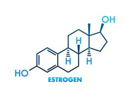 Doodle estrogen formula for concept design. Doodle vector illustration. Vector icon.