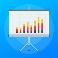 Infographic board screen with diagrams. Isolated icon pictogram vector