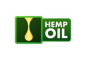 Design vector. Realistic flat hemp oil design. Web banner. vector