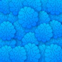 Human blue brain sticker pattern. Thinking process, brainstorming, good idea, brain activity. Vector stock illustration