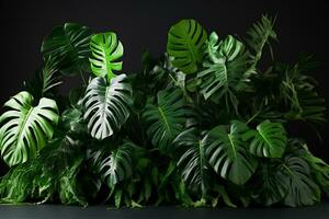 Image of the lush and exotic beauty of Monstera plants photo