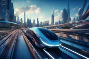 Image of the essence of futuristic transportation modes photo