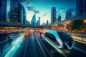 Image of the essence of futuristic transportation modes photo