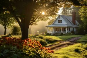 image of a calming village with beautiful views photo