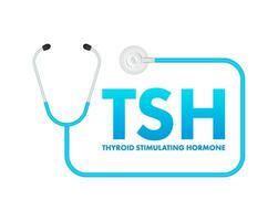 Infographic with thyroid stimulating hormone. Thyroid stimulating hormone. Vector illustration