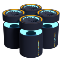 3D cloud database. Cloud computing and File cloud storage. Modern technology. 3D render illustration png