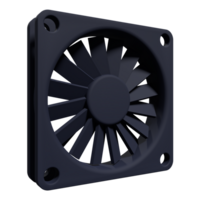 Computer Ventilator Kühler. schwarz Kühlung Fan. 3d Computer Fall Fan. 3d Rendern png