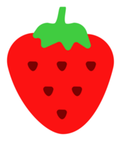 morango fruta fofa adesivo png