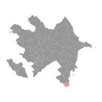 Astara district map, administrative division of Azerbaijan. vector
