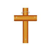 Cross wood vector design on white background,Happy Halloween cross icon design