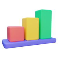 3d croissance graphique png