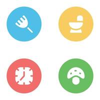 Set of Colorful Flat Circular Icons vector