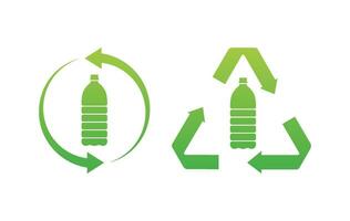 reciclaje símbolo. reciclaje el plastico. ambiente, ecología, naturaleza proteccion concepto vector valores ilustración