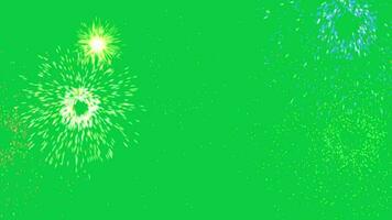 Feuerwerk Feier Animation Overlay bewirken auf Grün Bildschirm Hintergrund video