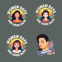 Celebrating Women Day with Creative Designs vector