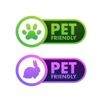 Pet friendly icon. Pets allowed, Certified Vector illustration
