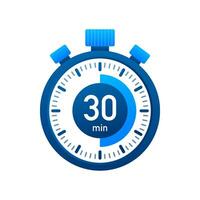 el 30 minutos, cronógrafo vector icono. cronógrafo icono en plano estilo, Temporizador en en color antecedentes. vector ilustración