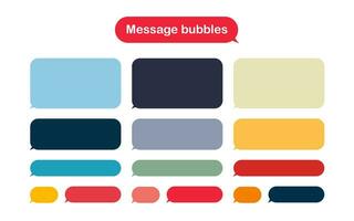 Message bubbles design template for messenger chat vector