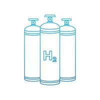 Hydrogen car station, H2 gas. Renewable Eco Energy. Vector stock illustration