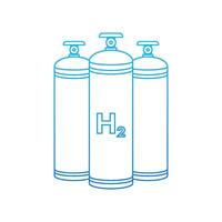 Hydrogen car station, H2 gas. Renewable Eco Energy. Vector stock illustration