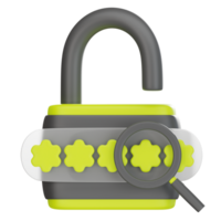 Unlock 3D Illustration png