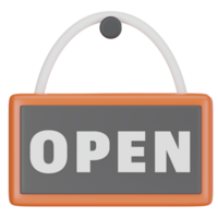 Open teken 3d illustation png