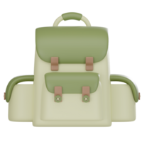 Camping backpack 3D Icon png