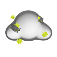 Cloud Virus 3D Illustration png