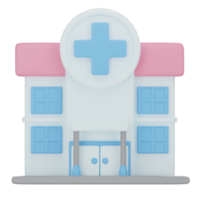 Hospital Building 3d icon png