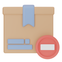 Package Warning 3D icon png