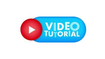 video tutorial icona concetto. studia e apprendimento sfondo, distanza formazione scolastica e conoscenza crescita. vettore illustrazione.