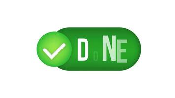 Done green sign icon for web and app. Check mark sign. Vector stock illustration video