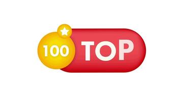 top 100 top drie vector kleurrijk toespraak bubbel. video